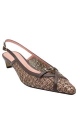 MissT MissT MT1N Brown Rafia Kitten Heel With Buckle Detail 1640