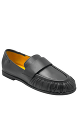MaraBini MaraBini M14E Black Flat Ruched Loafer 1047