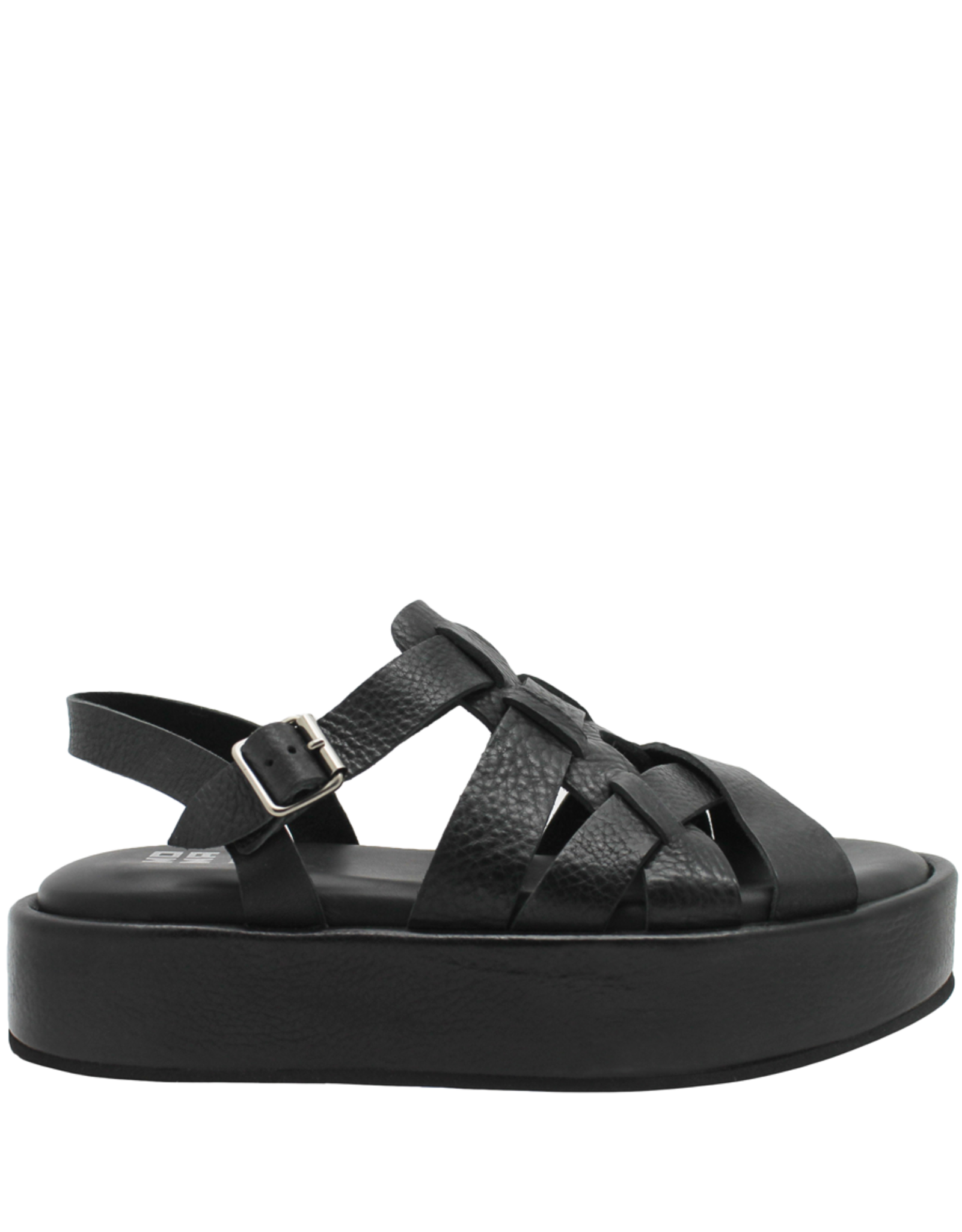 Moma Moma MA11D Black Fisherman Platform Sandal Nadia