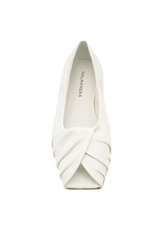 Halmanera Halmanera H52F Ivory Cross Over Open Toe Flat 1025