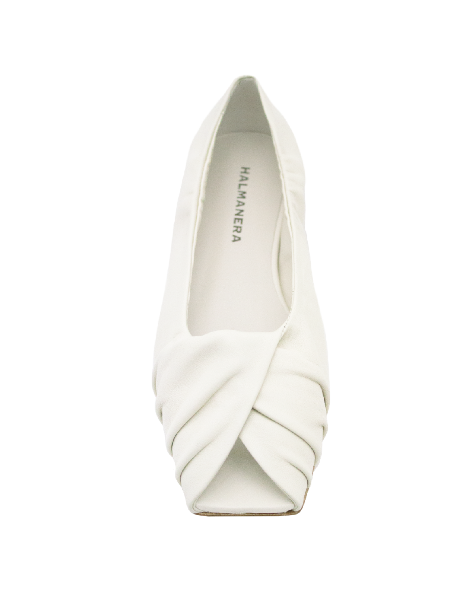 Halmanera Halmanera H52F Ivory Cross Over Open Toe Flat 1025