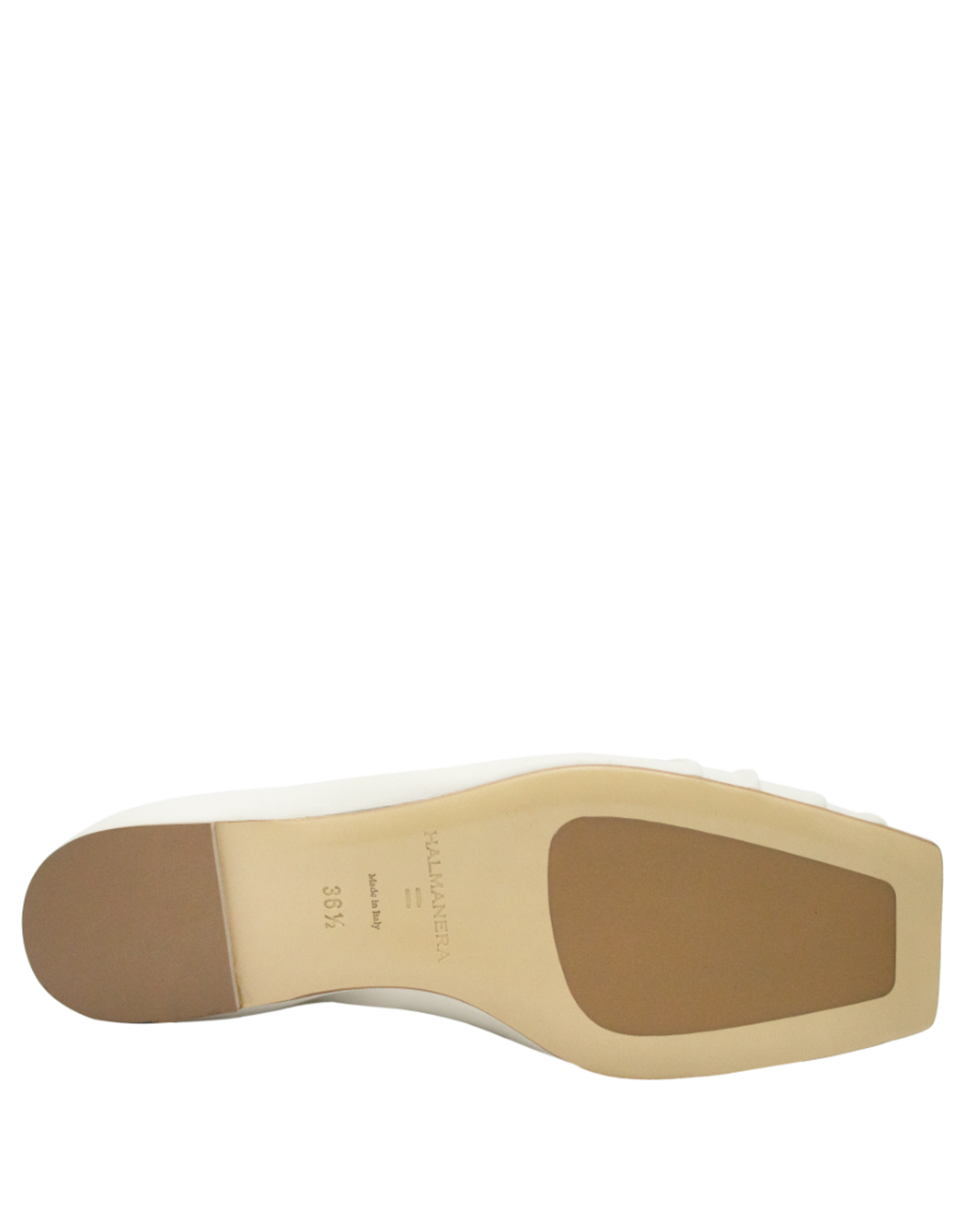 Halmanera Halmanera H52F Ivory Cross Over Open Toe Flat 1025