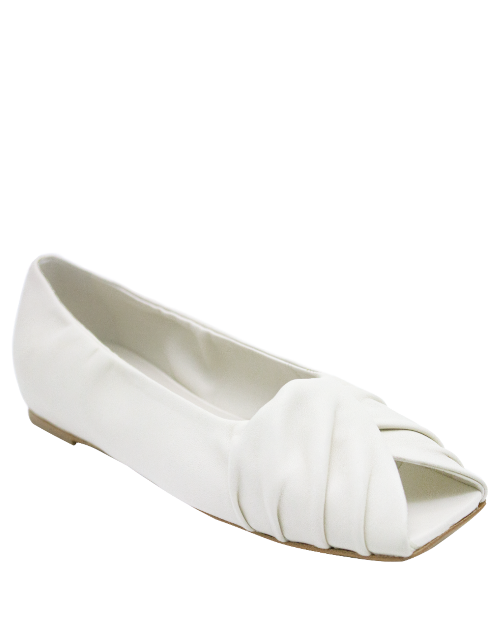Halmanera Halmanera H52F Ivory Cross Over Open Toe Flat 1025
