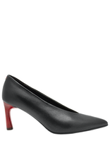 Halmanera Halmanera H51P Black Nappa High Pump W/Red Heel 1026