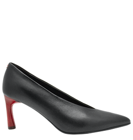 Halmanera Halmanera H51P Black Nappa High Pump W/Red Heel 1026