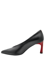 Halmanera Halmanera H51P Black Nappa High Pump W/Red Heel 1026