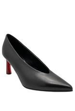 Halmanera Halmanera H51P Black Nappa High Pump W/Red Heel 1026