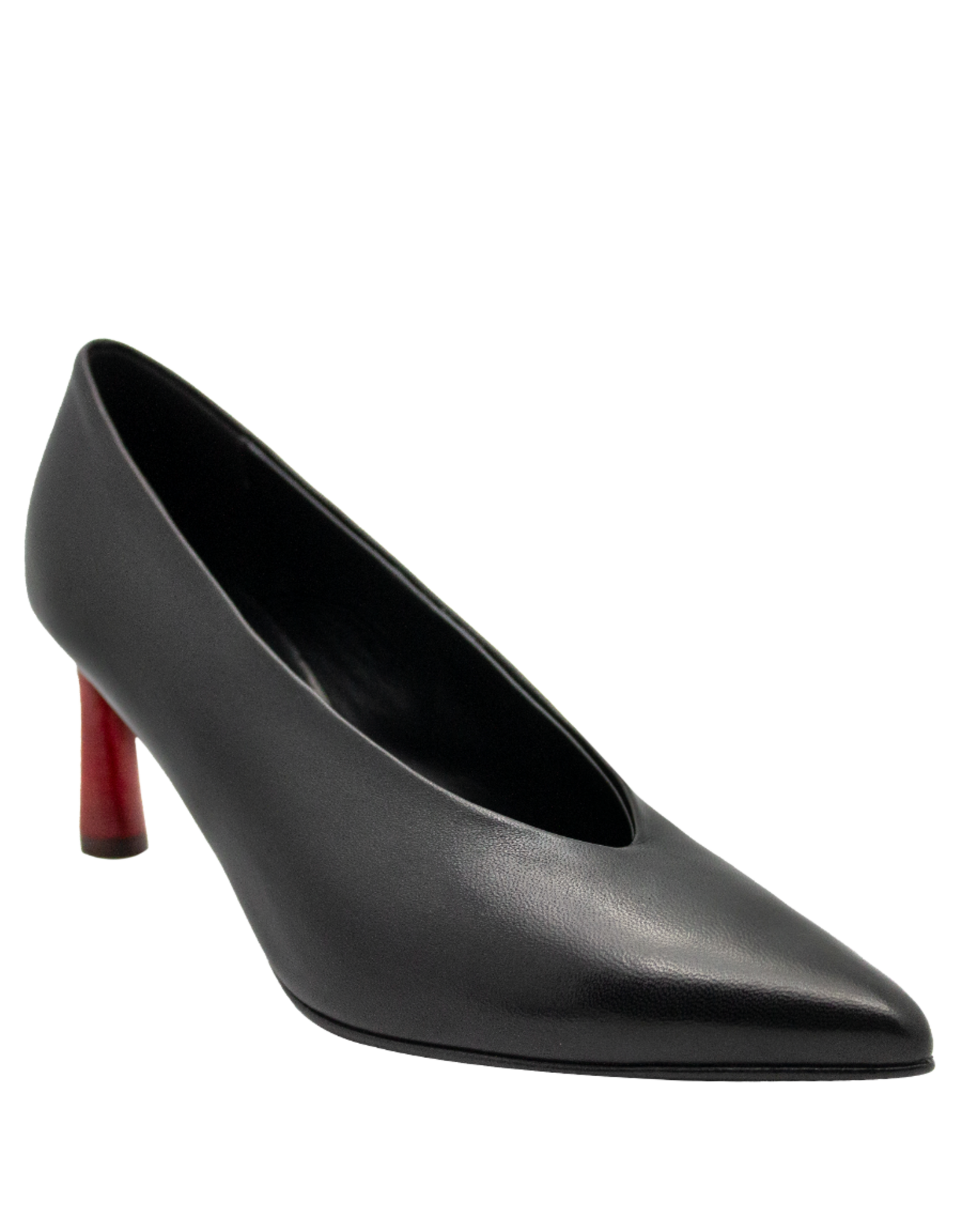 Halmanera Halmanera H51P Black Nappa High Pump W/Red Heel 1026