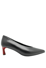 Halmanera Halmanera H51U Black Point Toe Pump Red Heel 1027