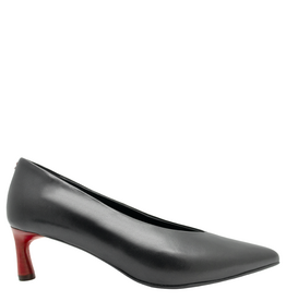 Halmanera Halmanera H51U Black Point Toe Pump Red Heel 1027
