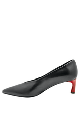Halmanera Halmanera H51U Black Point Toe Pump Red Heel 1027