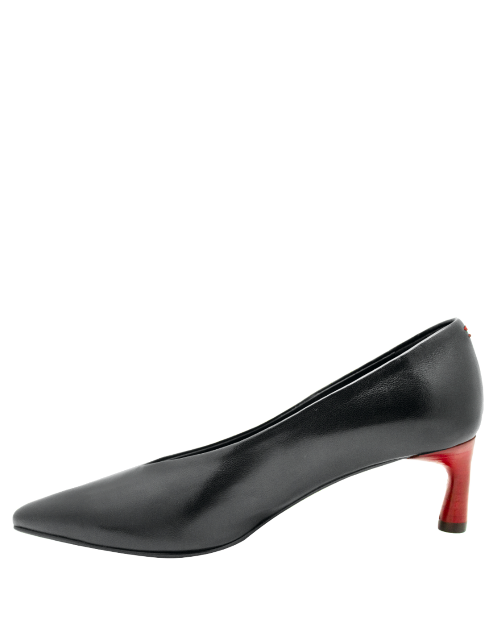 Halmanera Halmanera H51U Black Point Toe Pump Red Heel 1027