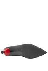 Halmanera Halmanera H51U Black Point Toe Pump Red Heel 1027