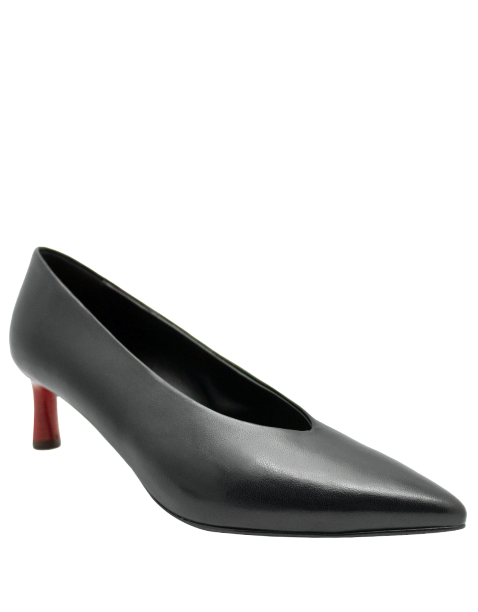 Halmanera Halmanera H51U Black Point Toe Pump Red Heel 1027