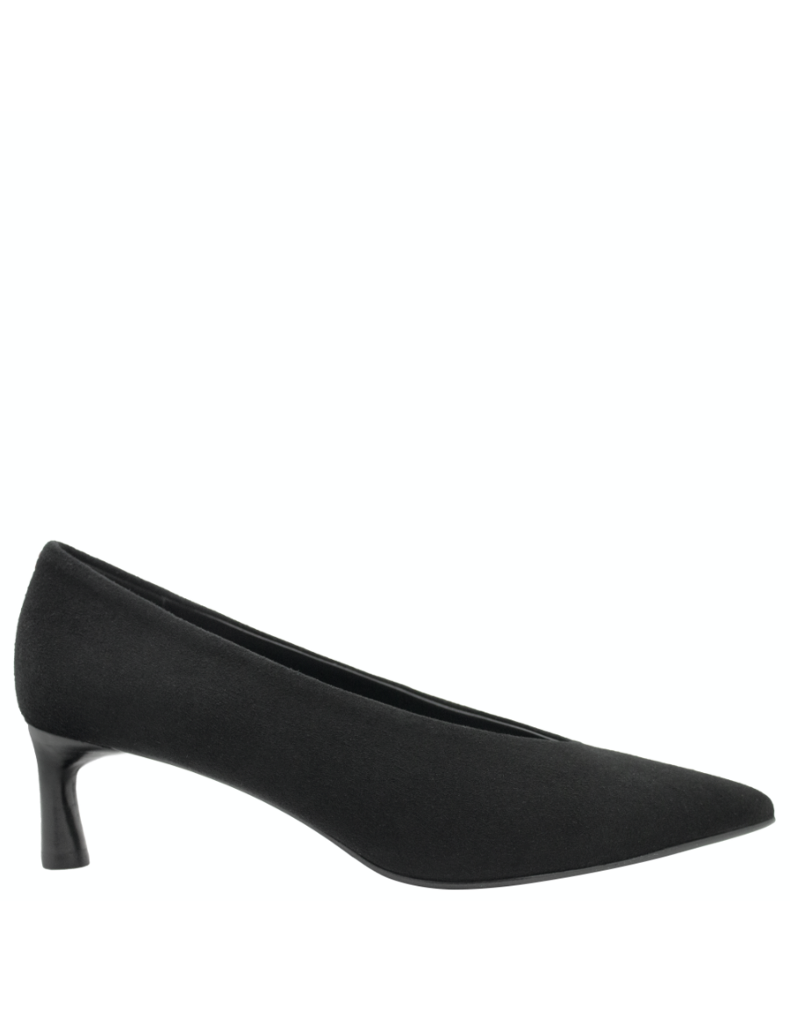 Halmanera Halmanera H51V Black  Suede  Point Toe Pump  1027