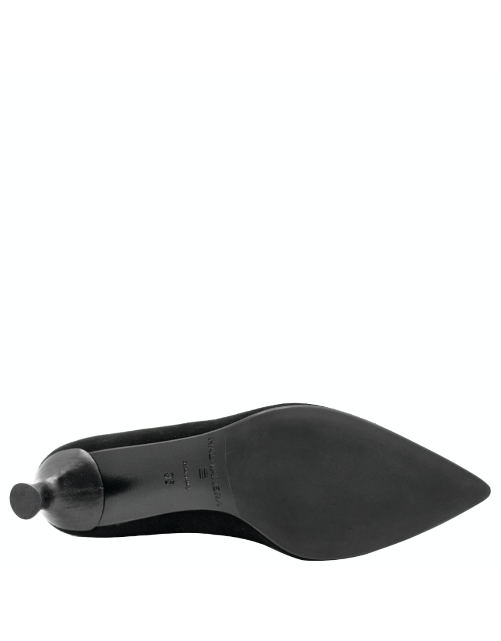 Halmanera Halmanera H51V Black  Suede  Point Toe Pump  1027
