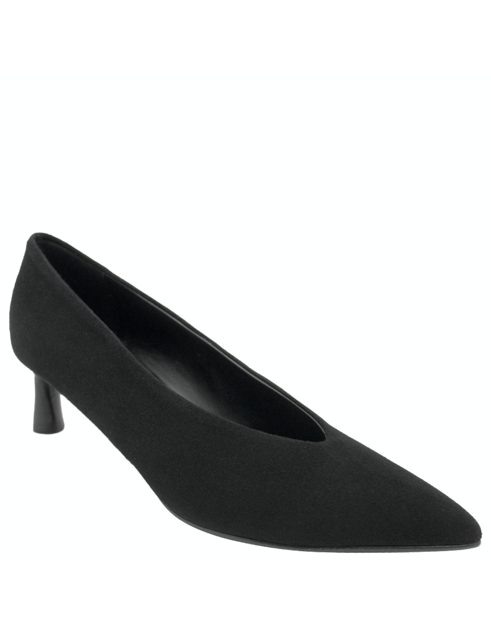 Halmanera Halmanera H51V Black  Suede  Point Toe Pump  1027