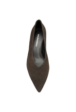 Halmanera Halmanera H51X Brown  Suede  Point Toe Pump 1027