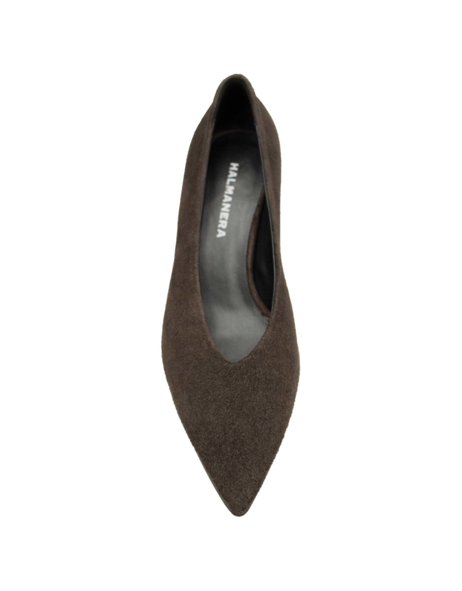 Halmanera Halmanera H51X Brown  Suede  Point Toe Pump 1027