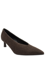 Halmanera Halmanera H51X Brown  Suede  Point Toe Pump 1027