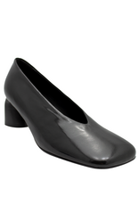 Halmanera Halmanera H51Y Black Glaze Square Toe Pump 1028