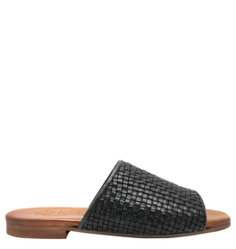 Nuova Nuova N3H Black Woven Flat Mule Chicca