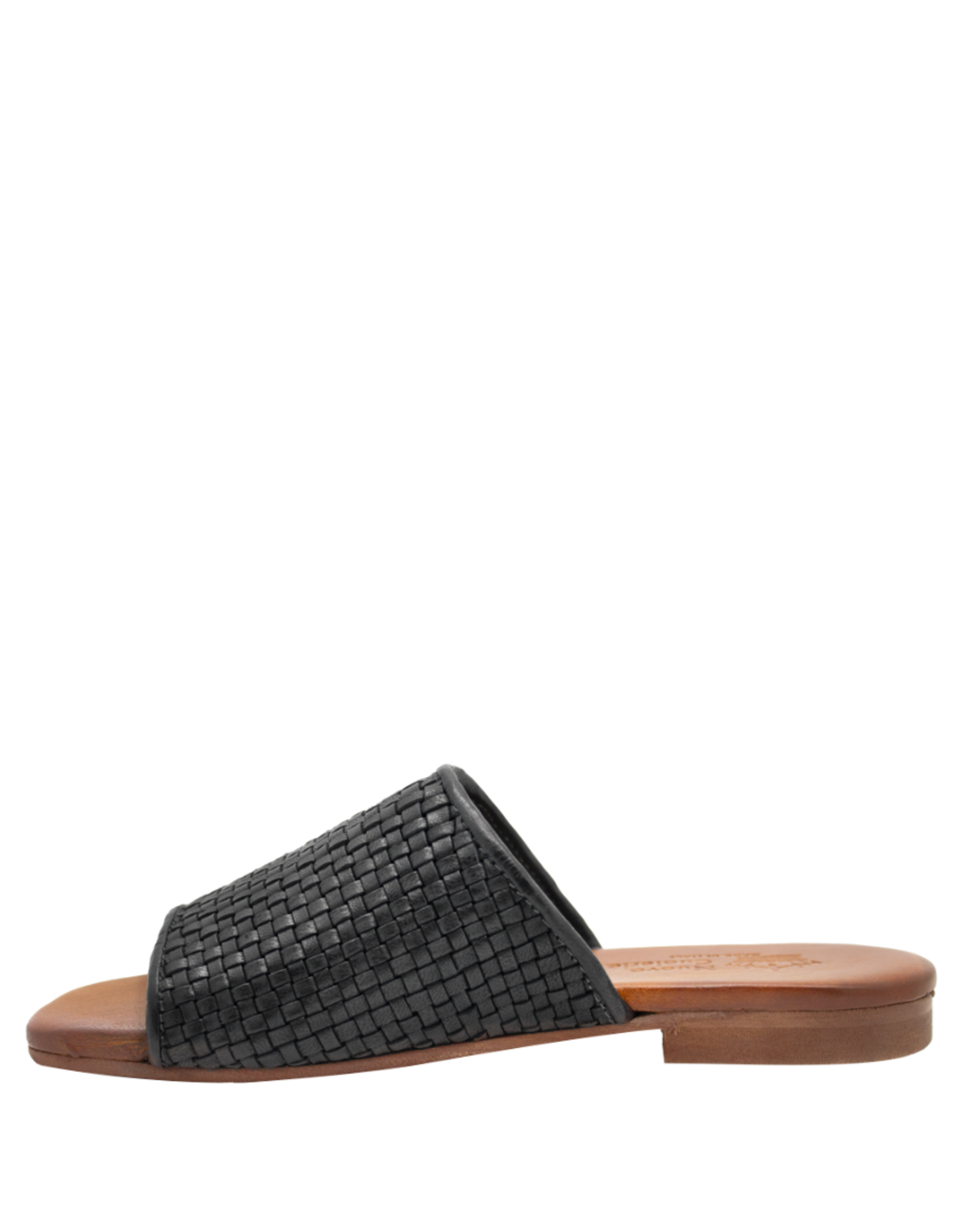 Nuova Nuova N3H Black Woven Flat Mule Chicca