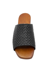 Nuova Nuova N3H Black Woven Flat Mule Chicca