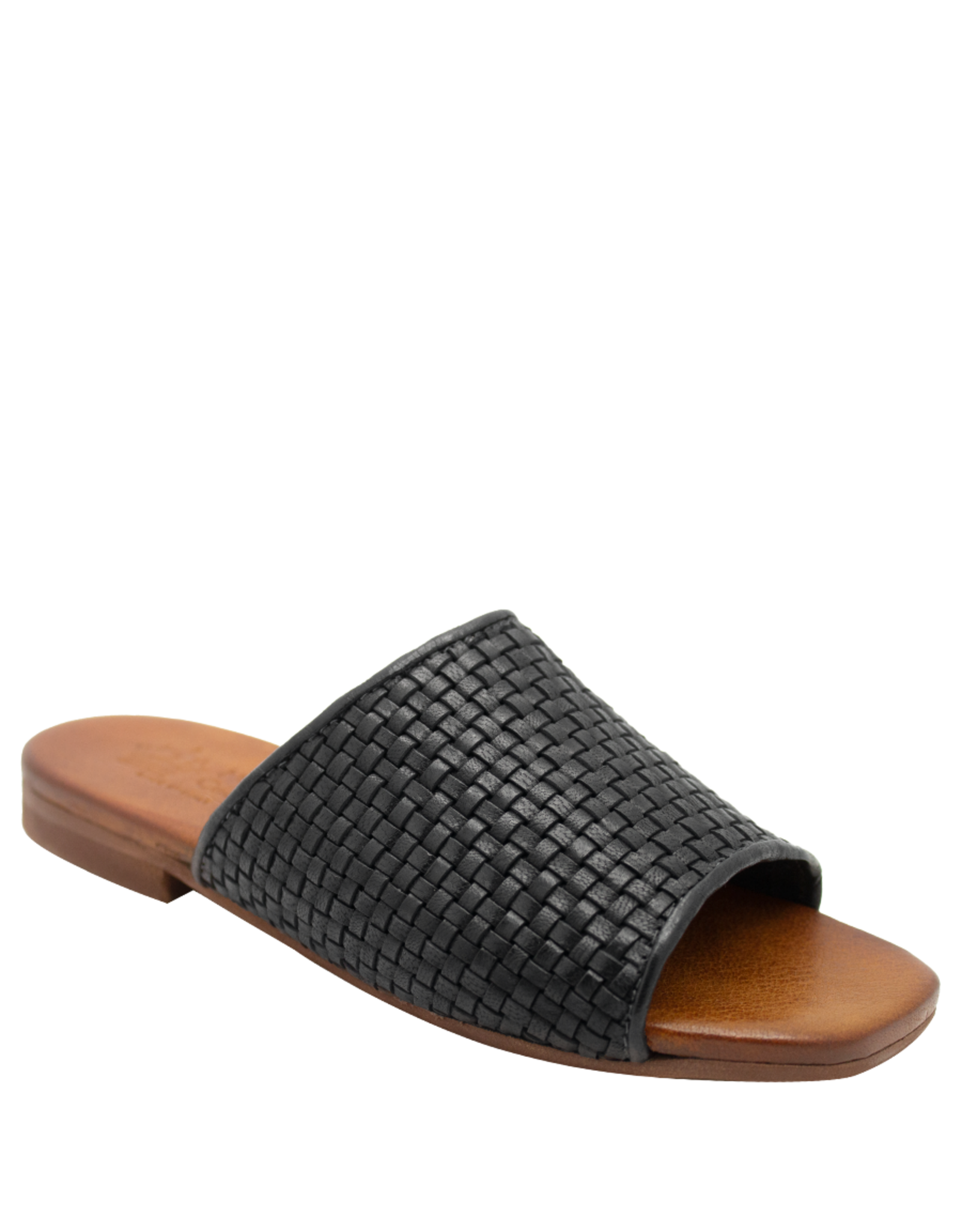 Nuova Nuova N3H Black Woven Flat Mule Chicca