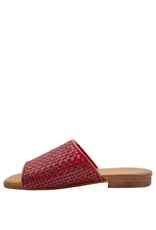 Nuova Nuova N3F Red Woven Flat Mule Chicca