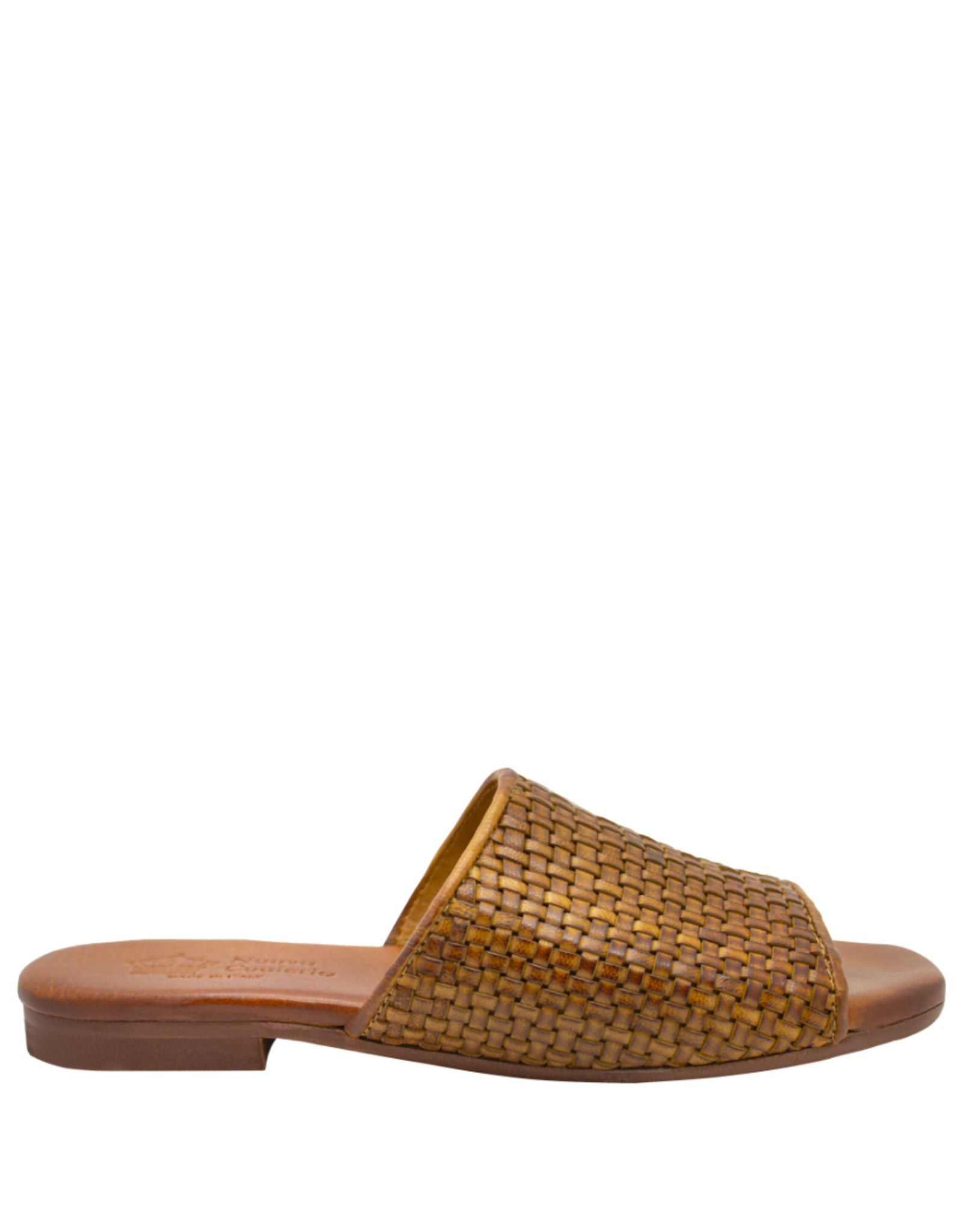 Nuova Nuova N3G Tan Woven Flat Mule Chicca