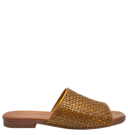 Nuova Nuova N3G Tan Woven Flat Mule Chicca