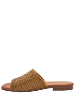 Nuova Nuova N3G Tan Woven Flat Mule Chicca