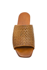 Nuova Nuova N3G Tan Woven Flat Mule Chicca