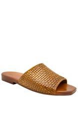 Nuova Nuova N3G Tan Woven Flat Mule Chicca