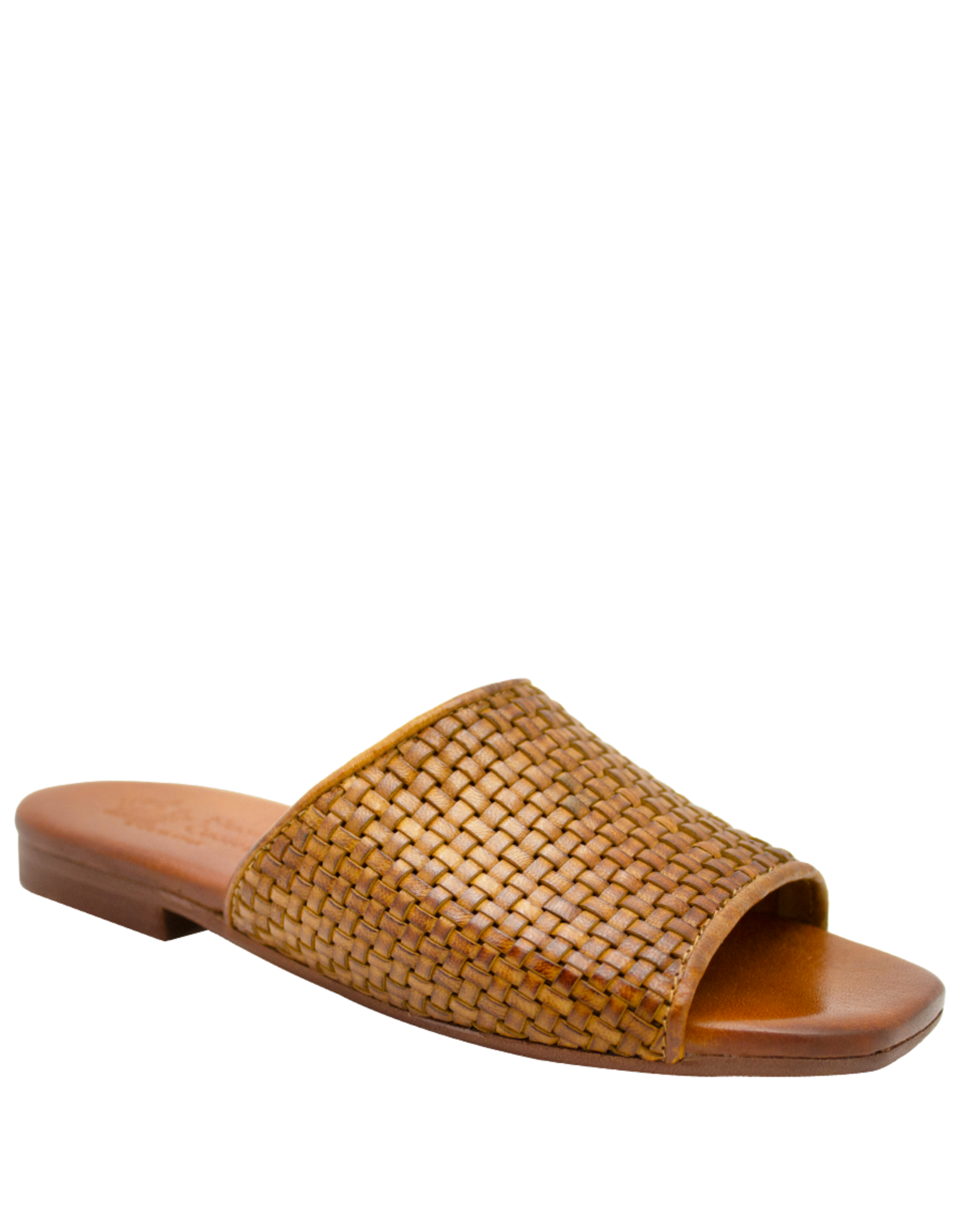 Nuova Nuova N3G Tan Woven Flat Mule Chicca