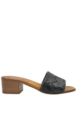 Nuova Nuova N3L Black Woven Block Heel Mule Clara