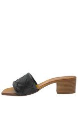Nuova Nuova N3L Black Woven Block Heel Mule Clara
