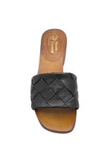 Nuova Nuova N3L Black Woven Block Heel Mule Clara