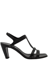 Halmanera Halmanera H49O Black T-Strap Sandal With Heel 4015