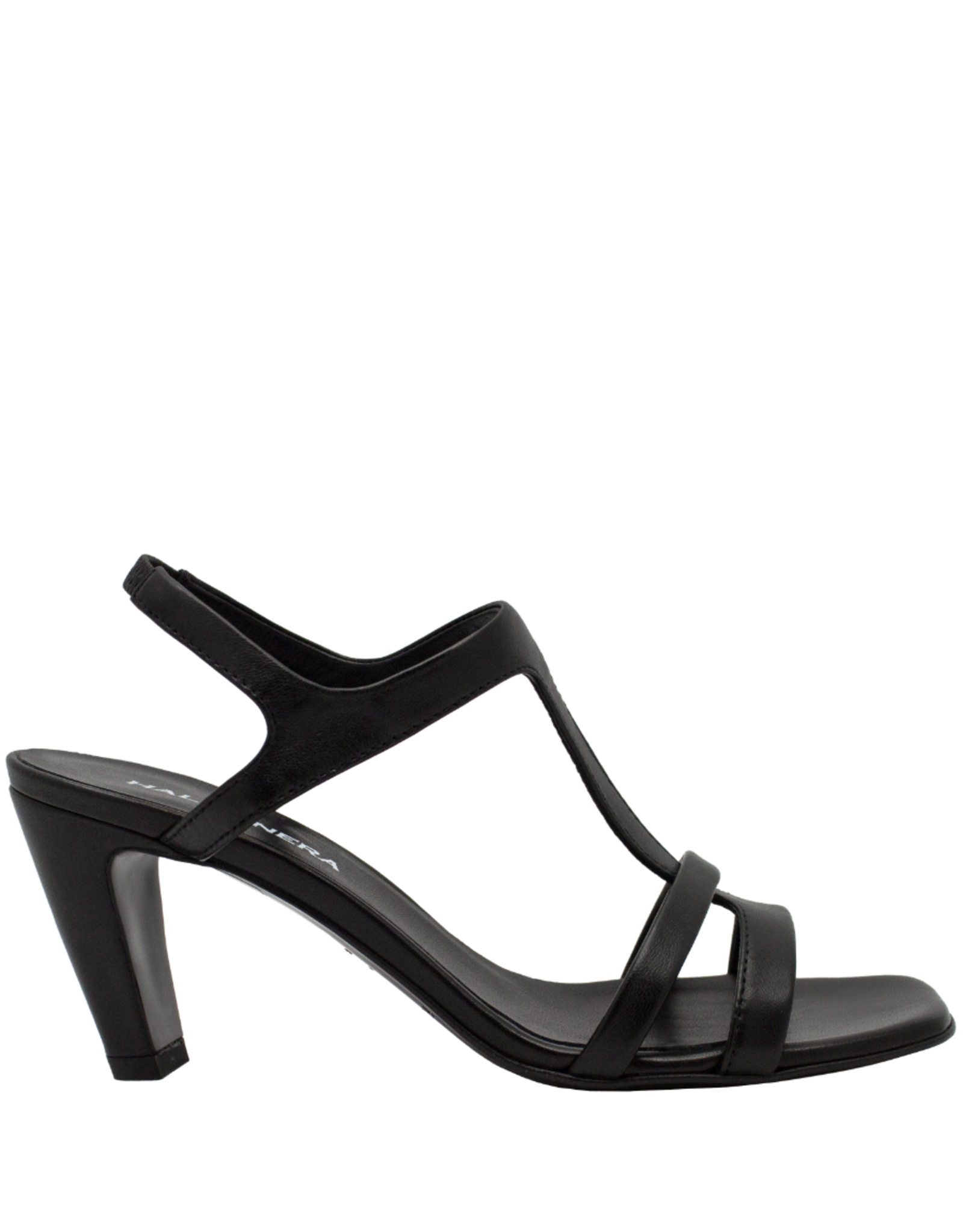 Halmanera Halmanera H49O Black T-Strap Sandal With Heel 4015