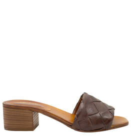 Nuova Nuova N3I Brown Woven Block Heel Mule Clara
