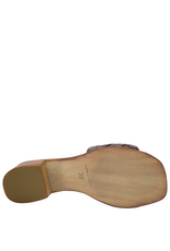 Nuova Nuova N3I Brown Woven Block Heel Mule Clara