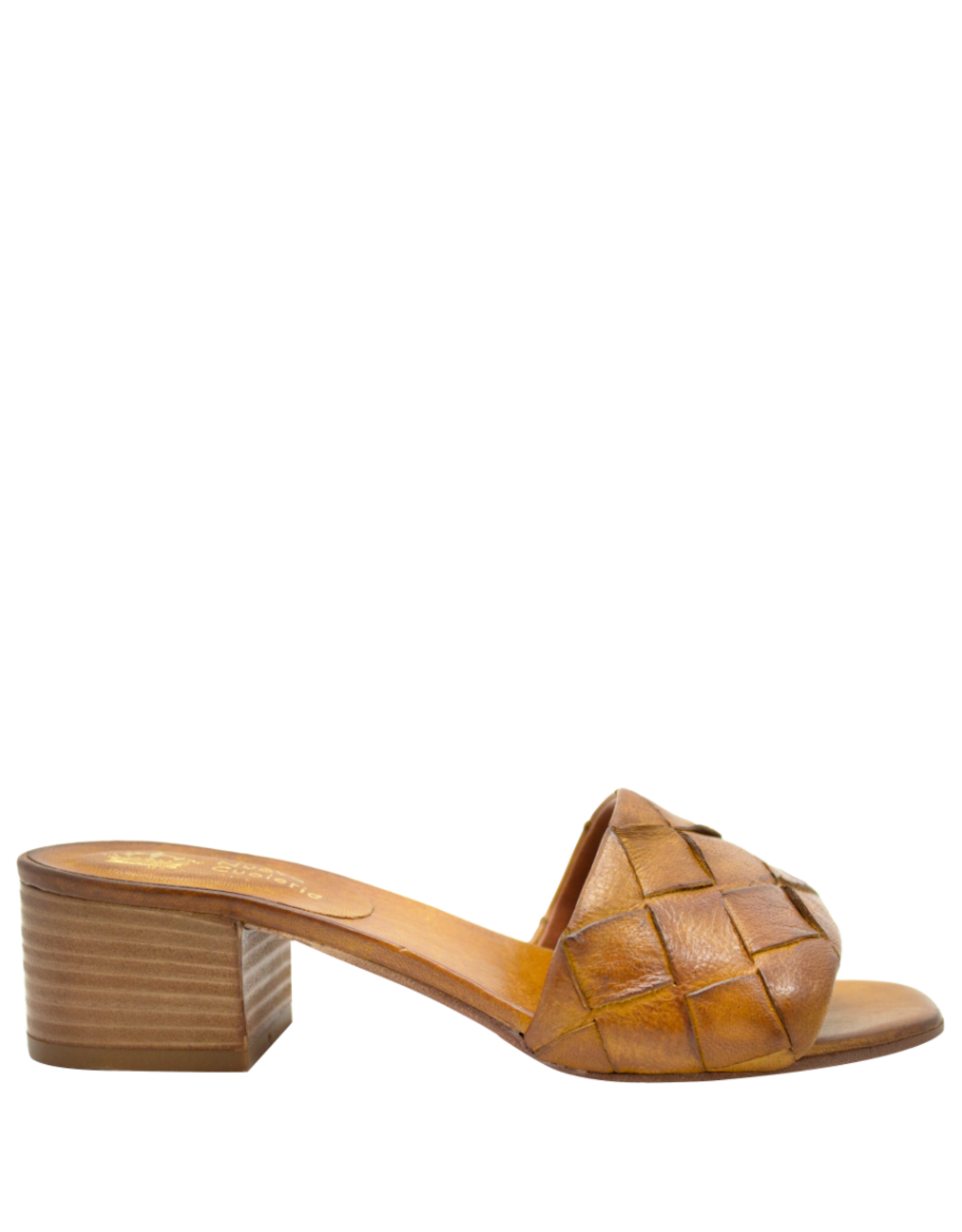 Nuova Nuova N3K Tan Woven Block Heel Mule Clara