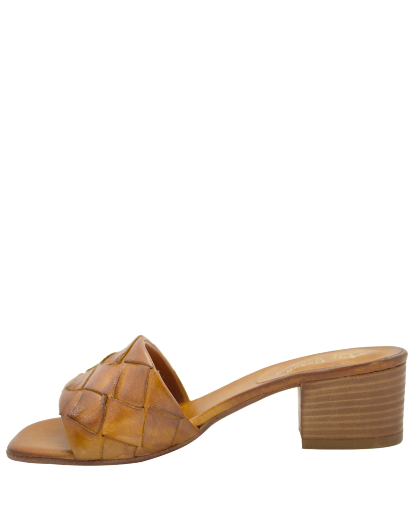 Nuova Nuova N3K Tan Woven Block Heel Mule Clara