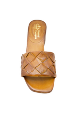 Nuova Nuova N3K Tan Woven Block Heel Mule Clara