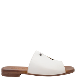 Nuova Nuova N3Z  White Key Hole Flat Mule Eddie
