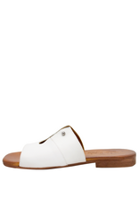 Nuova Nuova N3Z  White Key Hole Flat Mule Eddie