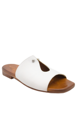 Nuova Nuova N3Z  White Key Hole Flat Mule Eddie