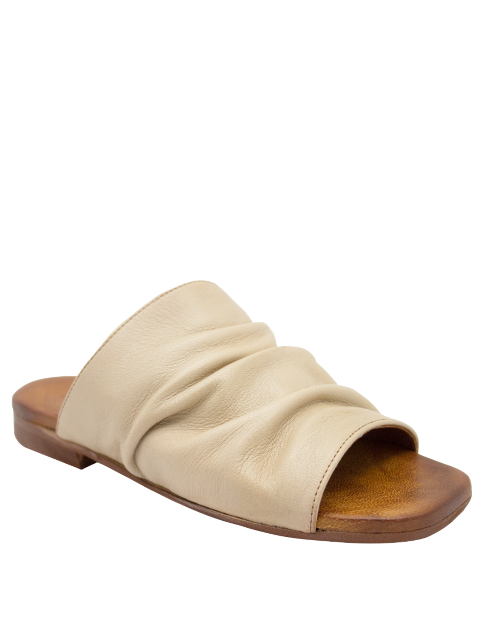 Nuova Nuova N3Q Sand Ruched Mule Gracie